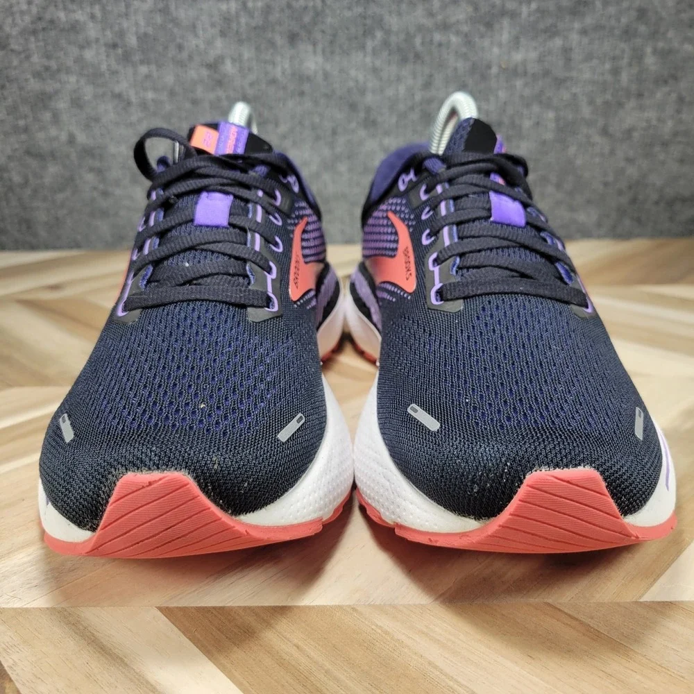 Brooks Adrenaline GTS 22 Shoes Women's 9.5 B‎ Black Purple Pink Running Sneakers